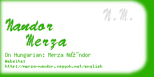 nandor merza business card